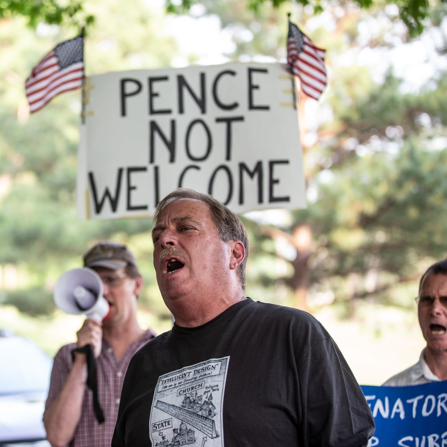 Pence Protest